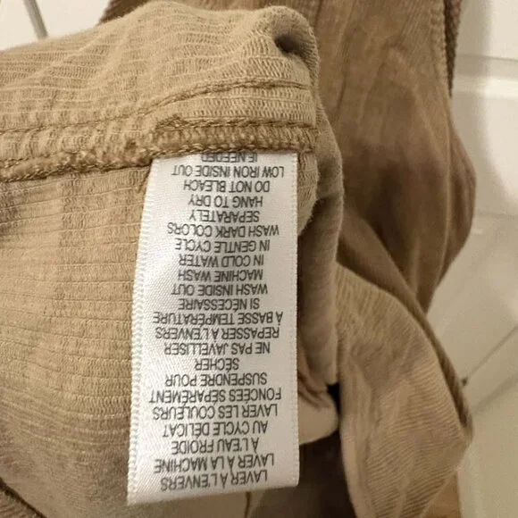 Corduroy Tan Overall Jumpsuit - Picture 7 of 11